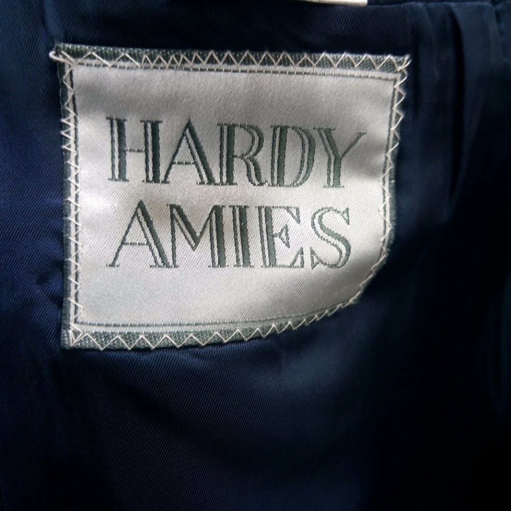 Hardy Amies 46L Dark Blue Striped Suit Blazer - Picture 7 of 8